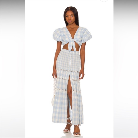 LoveShackFancy Hanover Crop Top in Blue Patriot - Picture 4 of 4